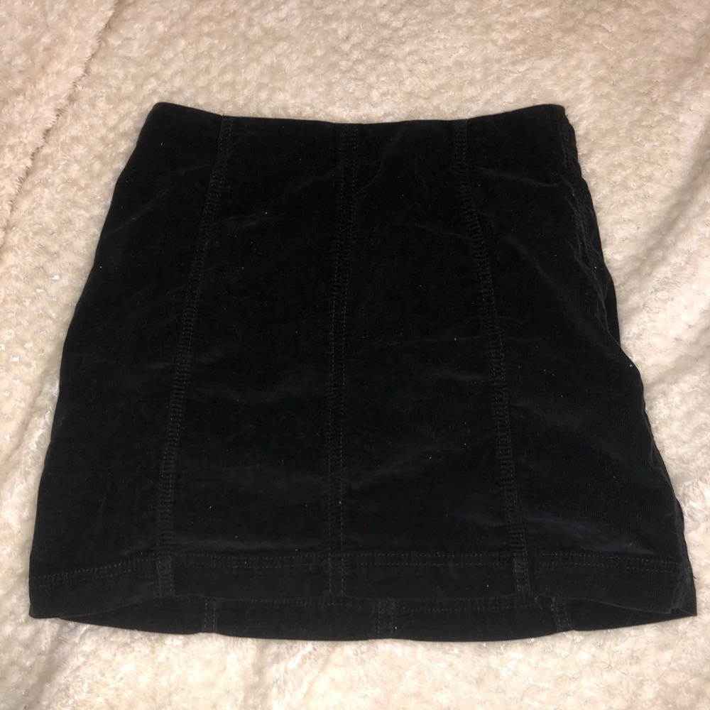Velvet free people fitted skirt